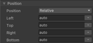A screenshot of the "position" settings section. From there you can modify the component's position.